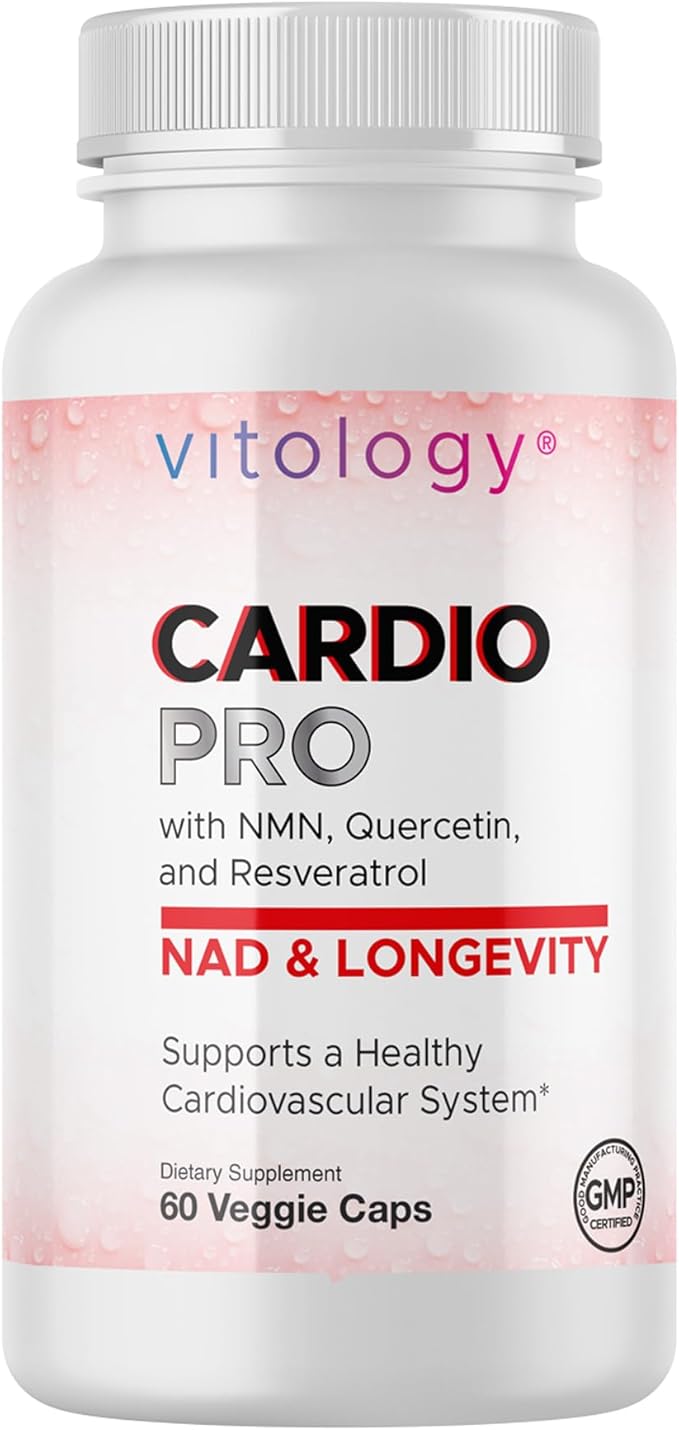 N.A.D.+ Longevity – Cardiovascular Support Supplement with NMN NR Resveratrol Fisetin Quercetin TMG &amp Apigenin – Promote Healthy Heart Function &amp N.A.D.+ Levels – 60 Veggie Capsules