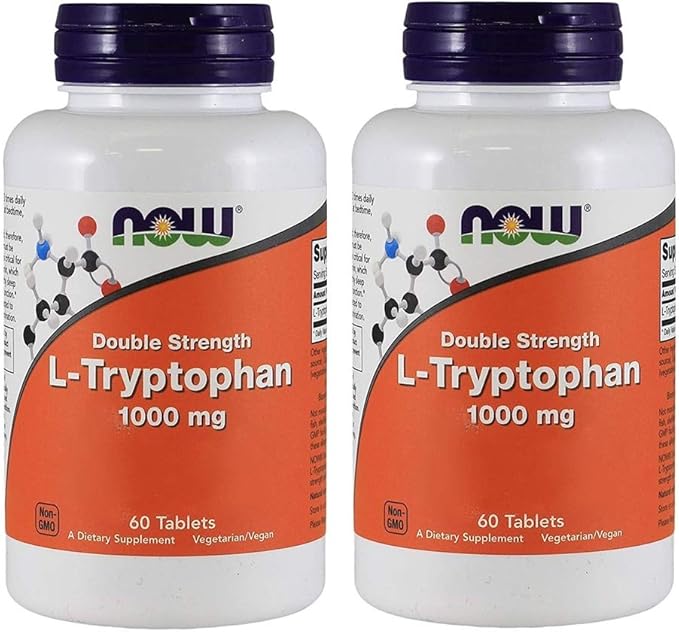 NOW Foods - Now Foods L-tryptophan 1000mg Tablets 60-Count [Health and Beauty](Pack of 2)