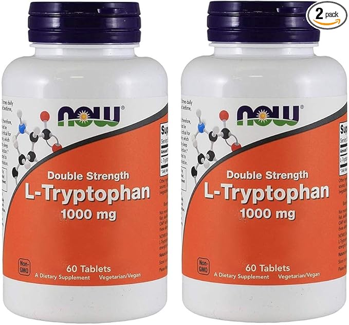 NOW Foods - Now Foods L-tryptophan 1000mg Tablets 60-Count [Health and Beauty](Pack of 2)