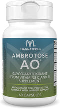 Mannatech Ambrotose AO 60 Capsules Loaded w/ Vitamin C and Vitamin E. Helps Body Against Free Radicals. Gluten-Free Dairy-Free &amp Vegetarian-Friendly Immune Support Supplement