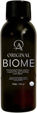 Original Biome 3-in-1 Liquid Blend of Probiotics Prebiotics &amp Postbiotics Fermented Live Biome with Botanical Herbs for Gut Support 2 Fl oz