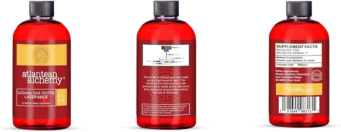 Premium Ionic Colloidal Silver Colloidal Copper Colloidal Gold &amp Platinum Bundle (Four 8.5oz Bottles)