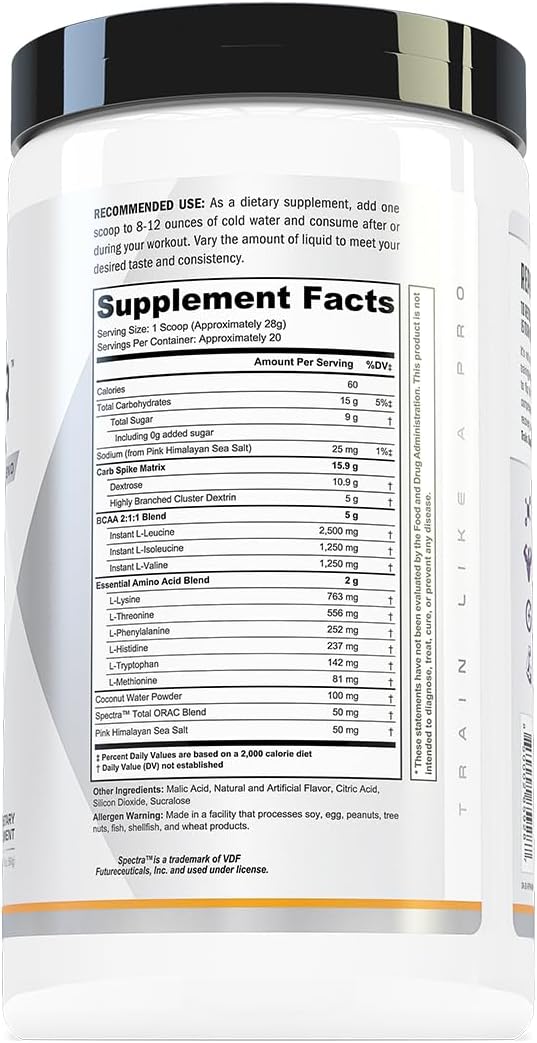 Repair Post Workout Recovery Drink: Fast Absorbing Carbohydrates (Waxy Maize + Cluster Dextrin) and BCAA/EAA for Advanced Muscle Recovery Peach Mango 20 Servings