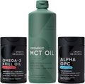 Sports Research® Brain Fuel Pack - Extra Strength Alpha GPC 630mg + Omega-3 Krill Oil 1000mg + Organic MCT Oil (C8 C10 C12)