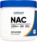 Nutricost N-Acetyl L-Cysteine (NAC) Powder 250 Grams - Vegan NAC Non-GMO Gluten Free