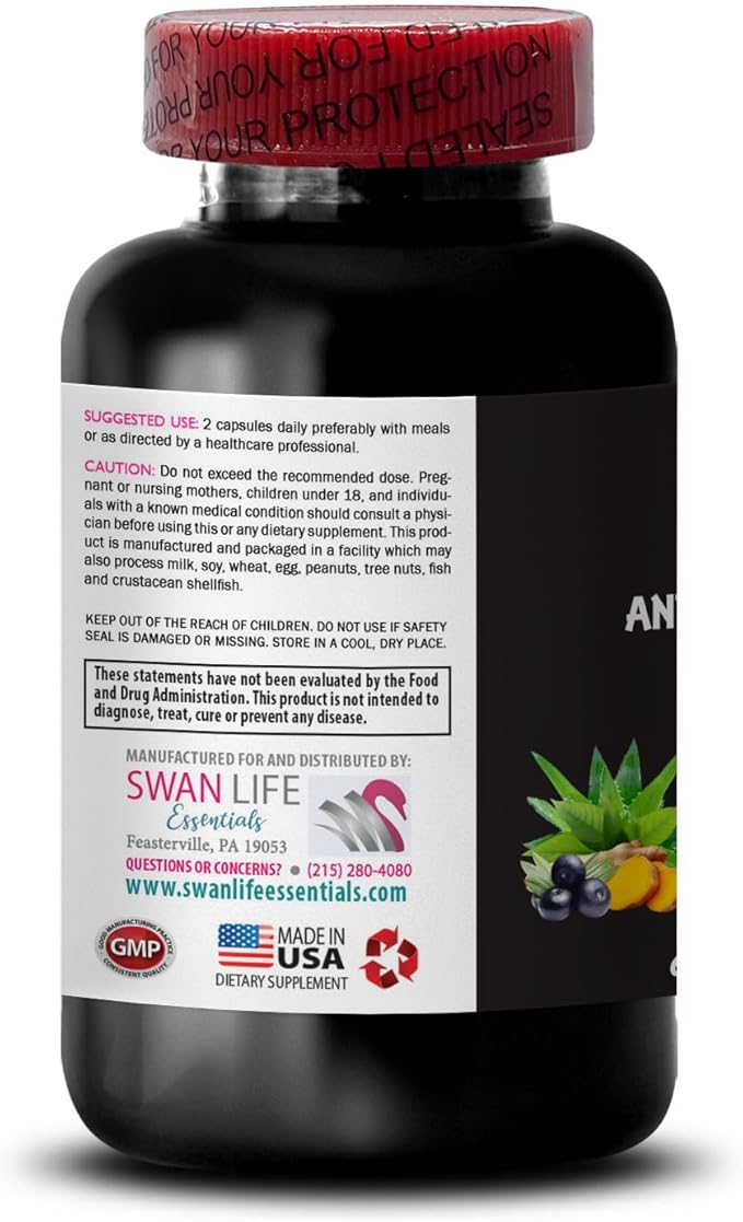 Alpha Lipoic Acid - Anti-Wrinkle Complex - Collagen Care Green Coffee Bean Aloe Vera L-Glutathione Lycopene Grape Seed Extract Hydration Boost Turmeric Skin Texture Solution 2Bot 120Caps