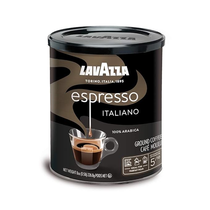 Lavazza Espresso Italiano Ground Coffee Blend Medium Roast (2 Packs of 6 + 4 Cans)