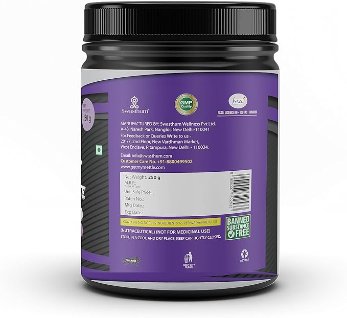 Generic Raw and Pure Creatine Monohydrate | Monohydrate | 250 g | 83 Servings | (Unflavored)