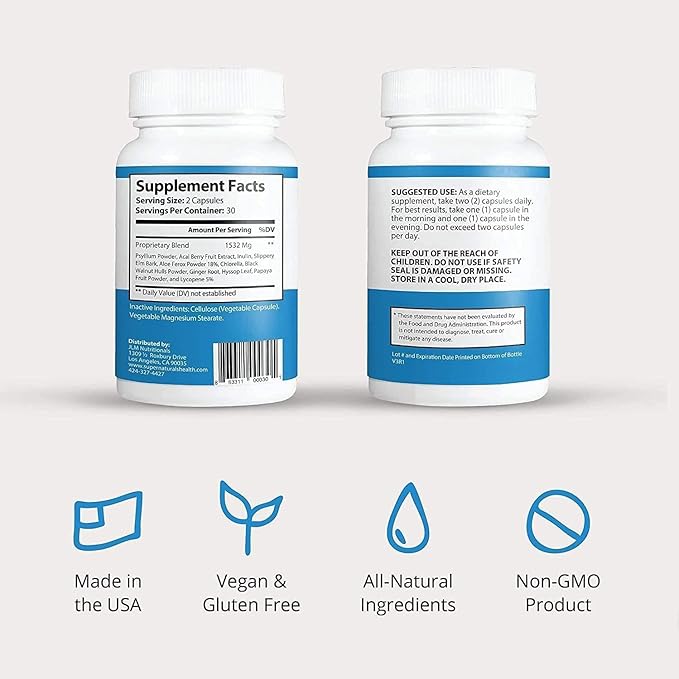 IBSolution Gut Health Super Bundle - Support Digestive Health Premium Probiotics 40 Billion CFU Digest Plus Digestive Enzyme - 60 Count Capsules 3-Pack