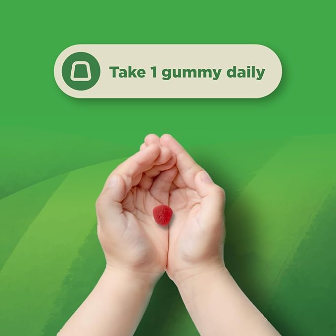 USDA Organic Kids Probiotic Gummies - Gut Bacteria Probiotics for Digestive Health &amp Stomach Relief - Gentle 2.5B CFU Kids Immune Support &amp Gut Heath Supplement - Vegan &amp Non-GMO Chews - 6
