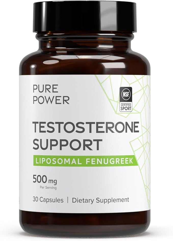 Dr. Mercola Pure Power Testosterone Support Liposomal Fenugreek 500 mg 30 Servings (30 Capsules) Dietary Supplement Non-GMO