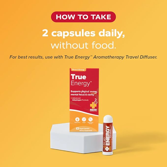 Redd Remedies True Energy Supports Energy Production and Stamina 50 Vegan Capsules