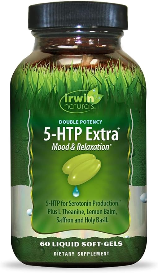 Irwin Naturals 5-HTP Extra 60 SoftGels Each (Pack of 4)