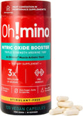 Oh!mino L-Arginine Nitric Oxide Supplement - Blood Flow Supplement Nitric Oxide Booster w/Beetroot Powder for Energy Focus Endurance Muscle Building - Pre &amp Post Workout (120-Count 30 Serving