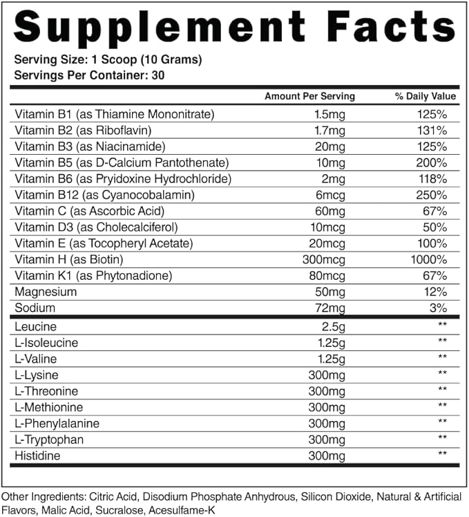 Steel Supplements | High Performance BCAA EAA Powder | Promotes Lean Muscle Growth and Workout Endurance | 2:1:1 Ratio to Recover Muscle Faster 30 Servings. (Bohemian Bliss)