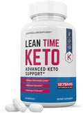 Lean Time Keto Pills 1275MG New &amp Improved Formula Contains Apple Cider Vinegar Extra Virgin Olive Oil Powder Green Tea Leaf 60 Capsules