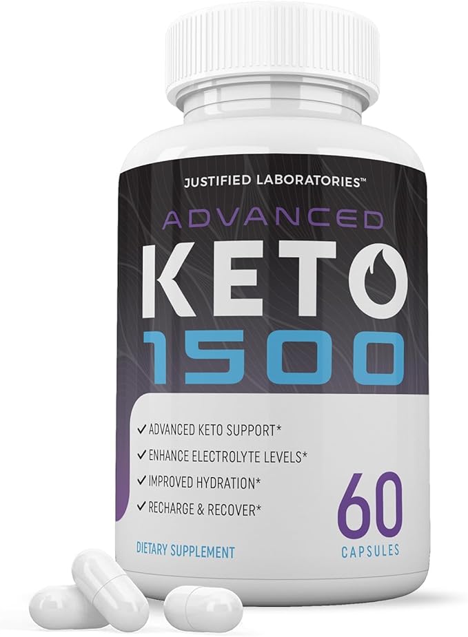 Advanced Keto 1500 Keto Pills 1275MG New &amp Improved Formula Contains Apple Cider Vinegar Extra Virgin Olive Oil Powder Green Tea Leaf 60 Capsules