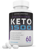 Advanced Keto 1500 Keto Pills 1275MG New &amp Improved Formula Contains Apple Cider Vinegar Extra Virgin Olive Oil Powder Green Tea Leaf 60 Capsules