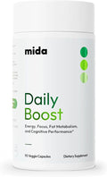 Daily Boost for Women &amp Men 3-in-1 Metabolism Focus &amp Steady Energy Support | 7-Keto DHEA Green Tea Caffeine CoQ10 &amp Ginseng | 90 Capsules