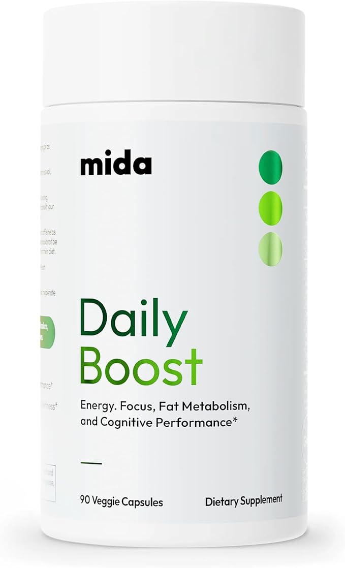 Daily Boost for Women &amp Men 3-in-1 Metabolism Focus &amp Steady Energy Support | 7-Keto DHEA Green Tea Caffeine CoQ10 &amp Ginseng | 90 Capsules
