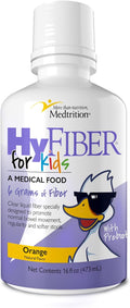 Medtrition HyFiber Liquid Fiber for Kids in Only One Tablespoon Supports Regularity and Softer Stools FOS Prebiotics for Gut Health 6 Grams of Fiber 32 Servings per Bottle
