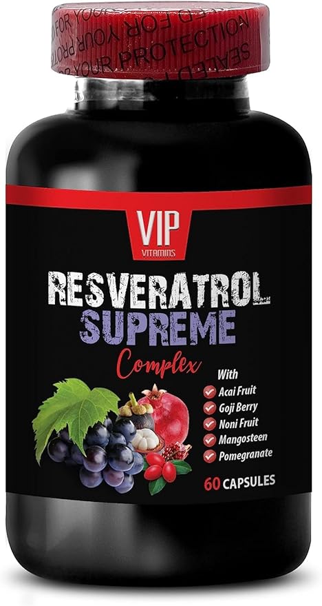 Antioxidant supreme - SUPREME RESVERATROL - Resveratrol and grape seed extract powerful antioxidant resveratrol extract immune support nutritional supplements grape skin extract 2 Bot 120 Caps