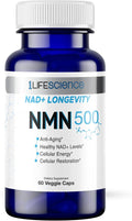 1LifeScience NMN500 Nicotinamide Mononucleotide Supplement – 500mg per Serving – NAD+ Longevity &amp Cellular Energy Support – cGMP Made in USA – 60 Veg Capsules