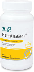 Klaire Labs SFI Health Methyl Balance - Activated Vitamin B + Trimethyglycine Supplement - Metafolin Methyl Folate Betaine TMG Vitamin B2 B6 &amp 12 - Support Healthy Energy Levels (60 Capsules)