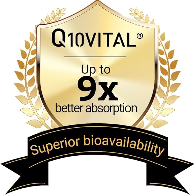 Q10Vital CoQ10 100 mg Liquid | Superior Absorption – Up to 9 Times Better Absorption | Strong Antioxidant for Heart Health Energy Production Anti-Aging and Skin Health | Sugar-Free | Apple Flavor