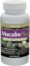 Premier Gold Herbal Supplement Pure Muscadine Grape Skin Capsules Rich in Antioxidants 500mg Capsules 60ct