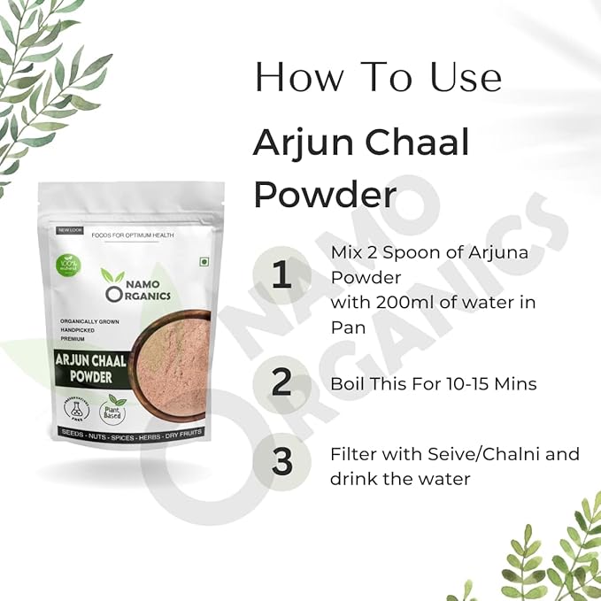 ATS Organic Arjun ki Chaal Powder - 500 Gm - Terminalia Arjuna - Double Filtered 100% Arjun Bark Fine Powder (500 g)