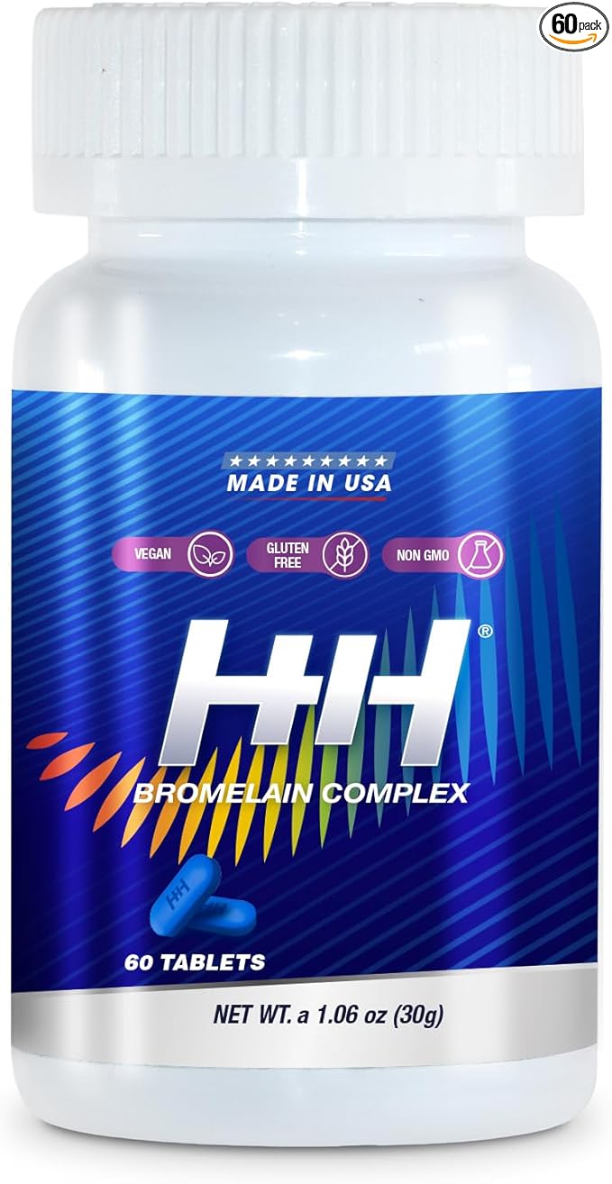 BIRM | H&ampH Bromelain Complex | Digestive Enzyme Supplement with Bromelain Turmeric Ginger &amp Cat’s Claw | Vegan Gluten Free Formula | 60 Tablets | Made in USA