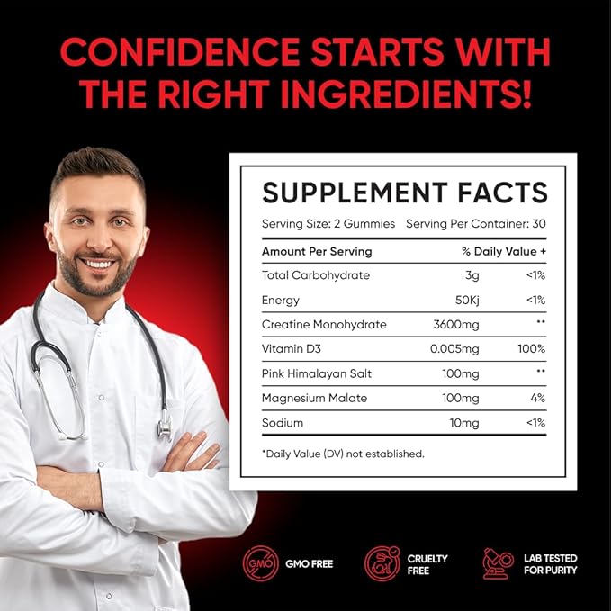 Muscle &amp Vitality Bundle Build Muscle and Support Male Vitality - 60 Muscle Gummies &amp 60 Daddy Capsules