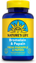 Nature's Life Bromelain &amp Papain from Pineapple and Papaya - Digestive Enzymes for Women and Men - Protein Digestion Digestive Health Gut Health Support - Vegan 60-Day Guarantee - 100 Servings