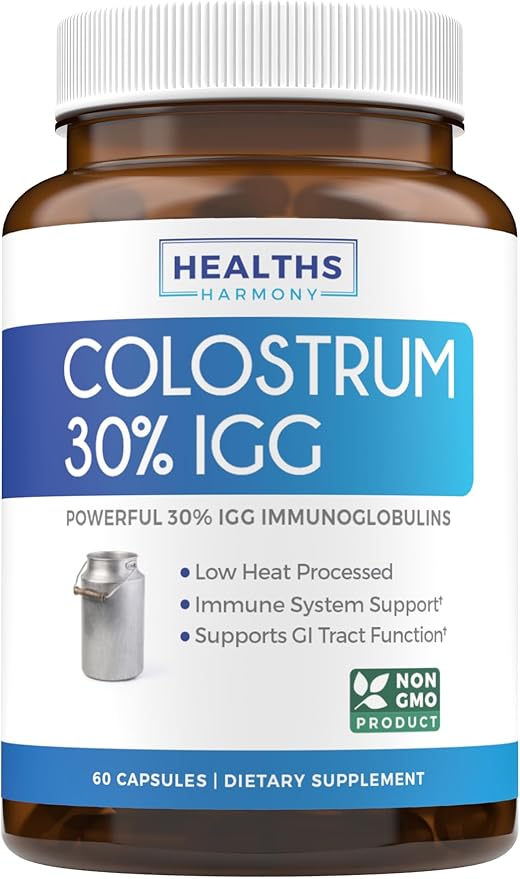 Bovine Colostrum for Women - Colostrum Supplement with 1000mg per Serving and 30% IgG Immunoglobulins from First Milking - Low Heat Processed for Maximum Potency Non-GMO &amp Made in the US (1 Month