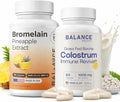 Balancebreens Bromelain Digestive Enzyme + Grass-Fed Colostrum Bundle for Gut &amp Immune Support