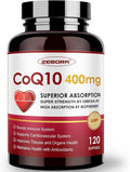 ZEBORA CoQ10-400mg-Softgels with PQQ BioPerine &amp Omega-3 Coenzyme Q10(Ubiquinone) Supplement for High-Absorption Powerful-Antioxidant Support Heart &amp Energy-Production 120 Servings