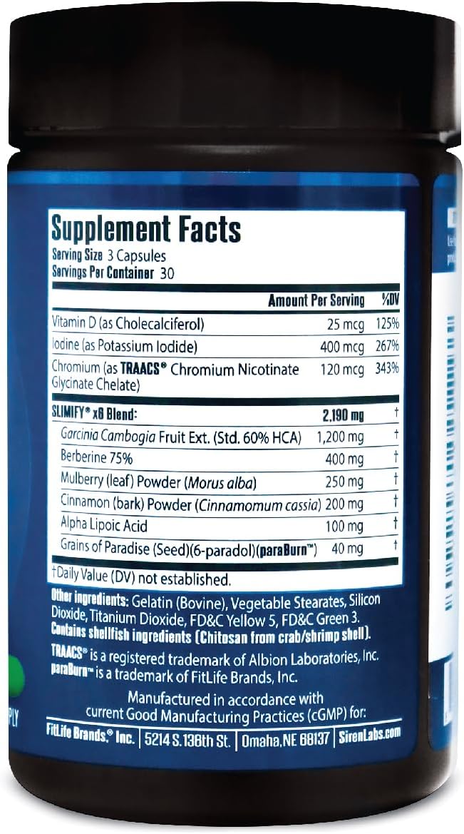 SLIMIFY Complete Control Stimulant-Free Weight Loss Supplement - Supports Metabolism Appetite Control &amp Energy Boosting Appetite Suppressant Belly Fat Burner - 60 Capsules