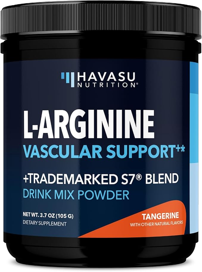 L-Arginine Powder - Nitric Oxide Supplement for Men and Women with L-Citrulline and Beet Root - Pre and Post Workout Support for Endurance and Recovery - Tangerine Flavor 1 Month Supply (30 Scoops)