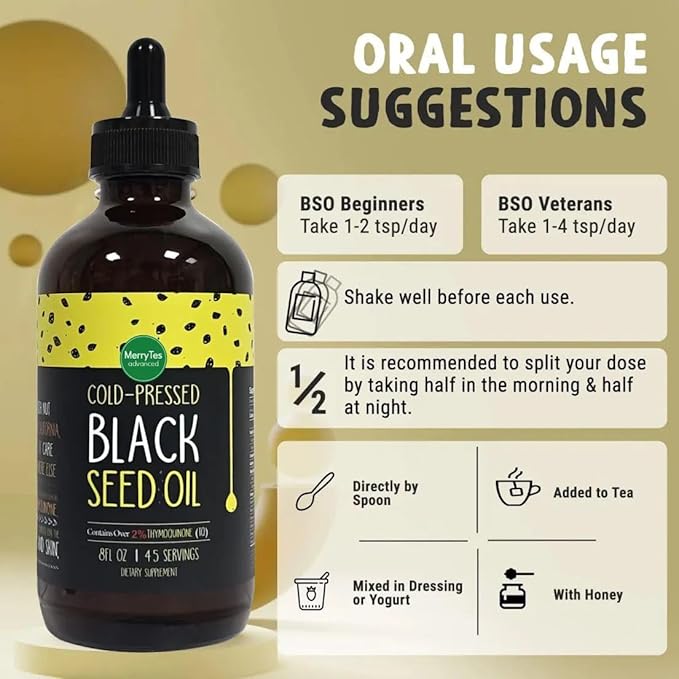 Black Seed Oil | 3 Times Thymoquinone | Cold-Pressed | Nigella Sativa - Turkish | Super Antioxidant to Support Immunity Joints Digestion Hair Skin &amp Nails | Glass Bottle | 8 oz