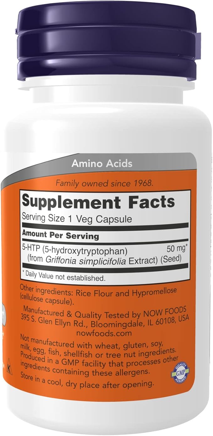 Now Foods 5-HTP 50 mg - 30 Caps 6 Pack