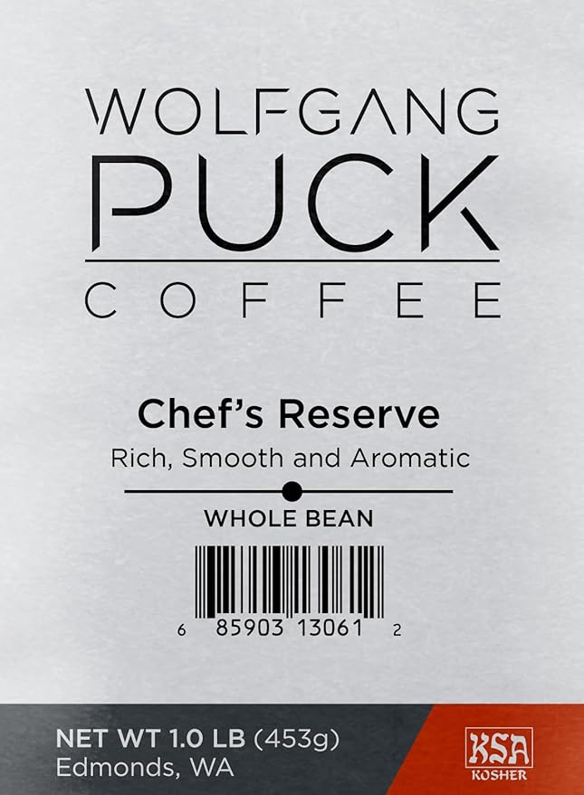 Wolfgang Puck Coffee Chef's Reserve Whole Bean 6 x 1lb. (013861)