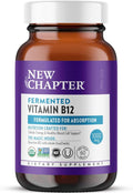 New Chapter Fermented Vitamin B12 1000 mcg USDA Organic ONE Daily for Cellular Energy + Healthy Blood Cells Certified Vegan Gluten Free - 60 Count
