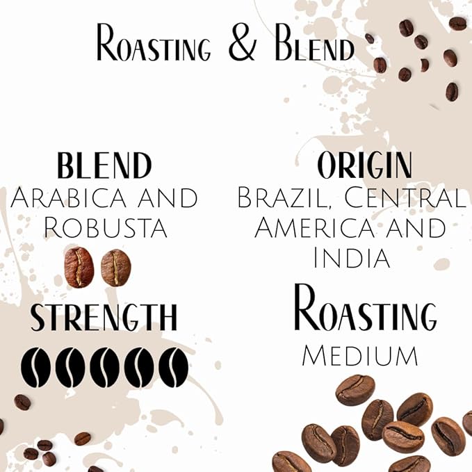 Saquella Kaffee Bar Italia Gran Gusto Espresso Coffee Beans 1kg (2.2 lb) | Authentic Italian Espresso | Full-Bodied Aroma &amp Smooth Crema | Perfect for Espresso Machines