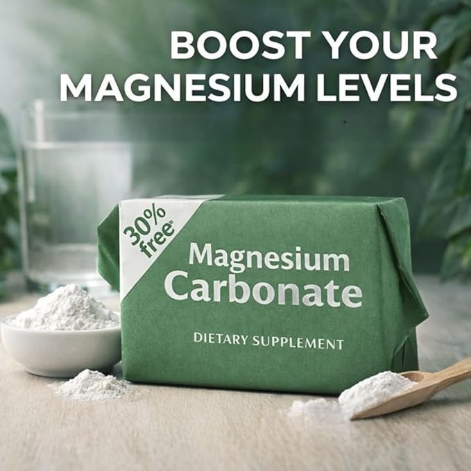 Magnesium Carbonate Cubes 7g | Pack of 4 | Pure Vegan Gluten-Free &amp Non-GMO Supplement | Made in Mexico | Carbonato de Magnesio Hecho en México | LENICO