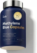 ZAB Methylene Blue Capsules Brain Supplement for Humans with Vitamin C &amp B Complex Blue Methylene 10 mg per Capsules Memory Clarity &amp Cognitive Support USP Grade Supplement