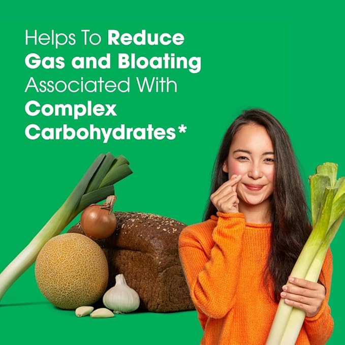 Intoleran Fibractase 1200 Digestive Enzymes - 108 Capsules | Supplement for Fructans &amp Galactans Intolerance | Helps Digest Carbohydrates Grains Legumes Onion Garlic &amp wheats | Pure and Ve