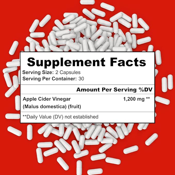 Ni una dieta más Reduce Abdominal Fat - Apple Cider Vinegar Capsules - Best for Weight Loss (Pack of 2)