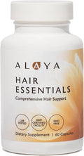 Alaya Hair Essentials - Hair Supplement with Biotin Keratin Folic Acid Vitamin B12 B6 - Lab Tested - Gluten Free - 30 Day Supply