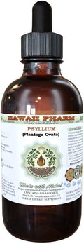 Hawaii Pharm Psyllium Alcohol-Free Liquid Extract Psyllium (Plantago Ovata) Seed Glycerite Natural Herbal Supplement USA 2 fl.oz